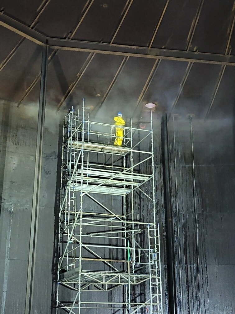 Industrial environmental cleaning and decontamination crew
