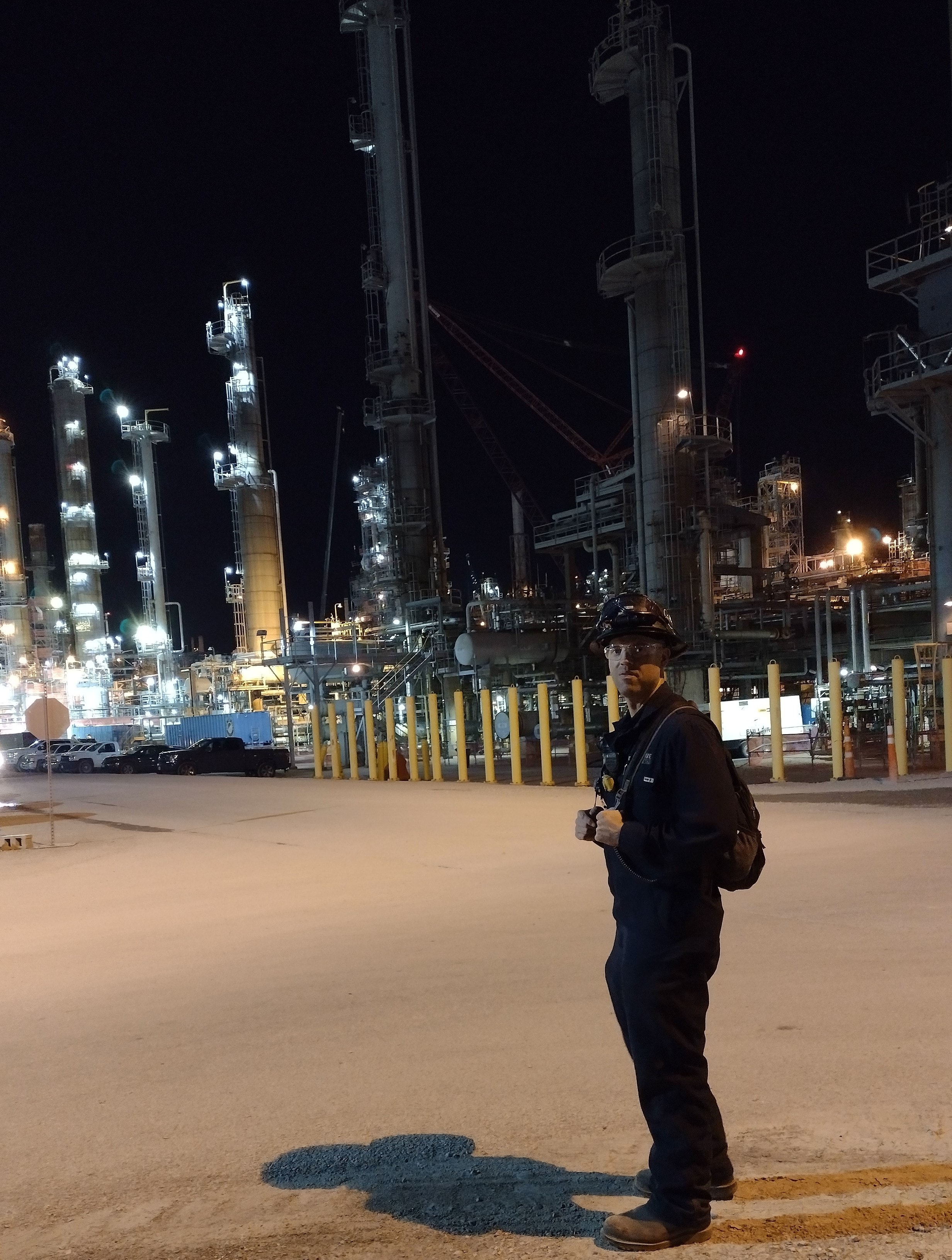 Certified industrial inspector at work